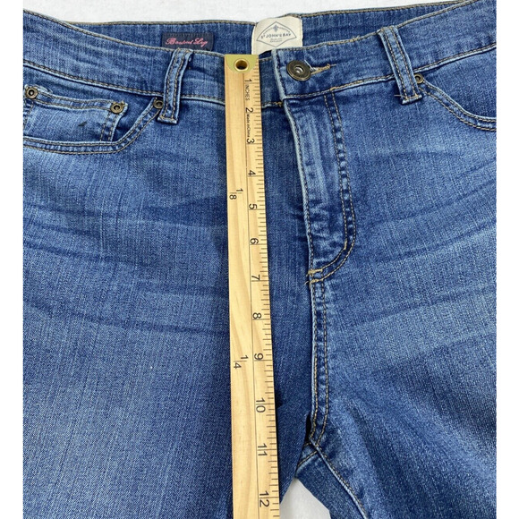 St Johns Bay Jeans Womens Size 14 Medium Wash Denim Bootcut Hi Rise Mom - Picture 8 of 10